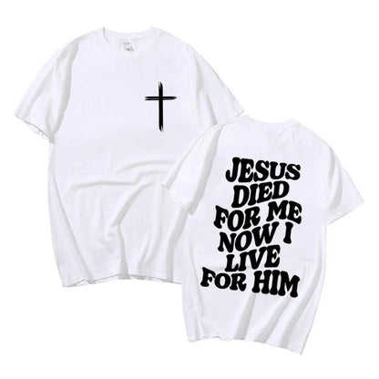 Men's Aesthetic Christian T Shirt Jesus Bible Verse Letters