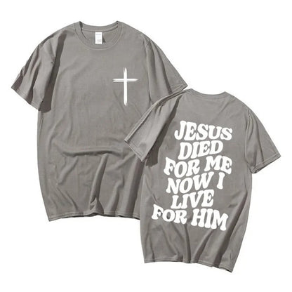 Men's Aesthetic Christian T Shirt Jesus Bible Verse Letters