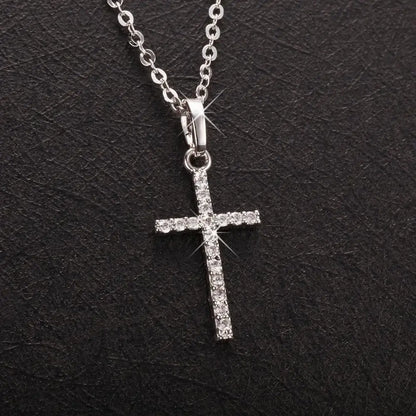 Crystal Cross Pendant Necklace