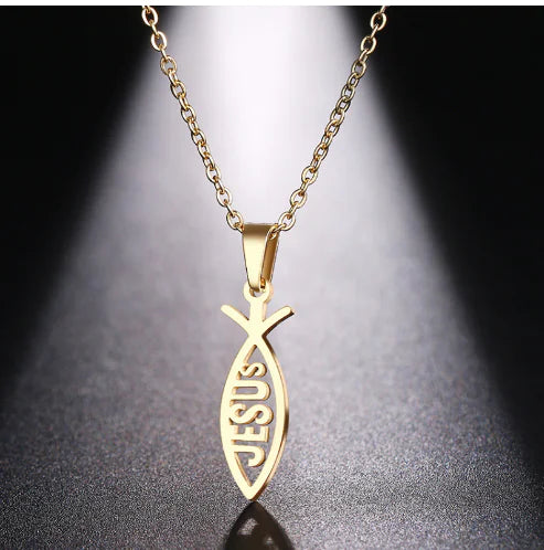 Golden Christian Necklace