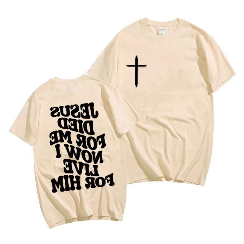 Men's Aesthetic Christian T Shirt Jesus Bible Verse Letters