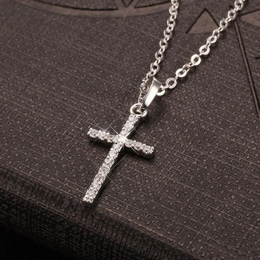 Crystal Cross Pendant Necklace